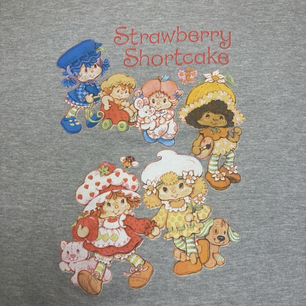 Strawberry Shortcake Friends Gray Crewneck Sweatshirt Women’s Large